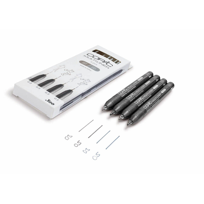 Artikelbild 7 für COPIC® Multiliner Fineliner farbsortiert 0.3 + 0.5 mm, 4 St., Artikelnummer 360943