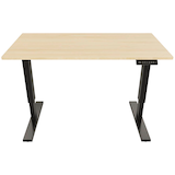 Artikelbild 1 für BISLEY E-StarterTech elektrisch höhenverstellbarer Schreibtisch ahorn rechteckig, T-Fuß-Gestell schwarz 160,0 x 60,0 cm, Artikelnummer 413256