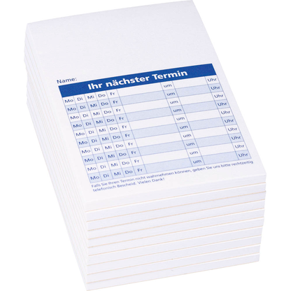 Artikelbild 19 für KÖNIG & EBHARDT Terminblöcke weiß DIN A7, 50 Blatt, 10 Blöcke, Artikelnummer 683338