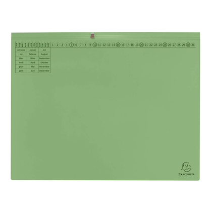 Artikelbild 2 für 25 Exacompta Hängehefter Exaflex Karton grün 2 x kaufmännische Heftung, Artikelnummer 111284
