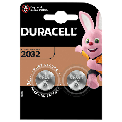Artikelbild für 2 DURACELL Knopfzellen CR2032 3,0 V, Artikelnummer 374011