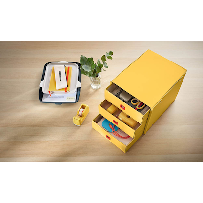Artikelbild 2 für AKTION: LEITZ Schubladenbox Click & Store Cosy gelb 53680019, DIN A4 mit 3 Schubladen mit Prämie nach Registrierung, Artikelnummer 652567