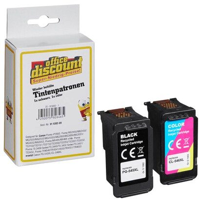 Artikelbild 22 für office discount schwarz, color Druckköpfe kompatibel zu Canon PG-545XL + CL-546XL, 2er-Set, Artikelnummer 919302