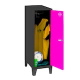 Artikelbild 1 für Simonrack Spind SIMONLOCKER DISM SINGLE anthrazit, pink 8425437120350, 1 Schließfach 30,0 x 50,0 x 101,5 cm, Artikelnummer 356267