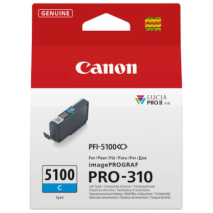 Artikelbild 4 für Canon PFI-5100 C cyan Druckerpatrone, Artikelnummer 534927