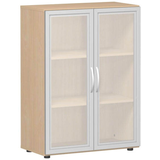 Artikelbild 1 für geramöbel Aktenschrank Flex, S-383802-GTB buche, Acrylglas satiniert 2 Fachböden 80,0 x 42,0 x 110,4 cm, Artikelnummer 875409