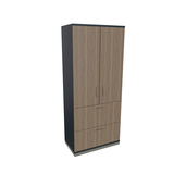 Artikelbild 1 für fm Aktenschrank Sidney, 4260649685730 lavagrau, eiche 2 Fachböden 80,0 x 44,2 x 186,9 cm, Artikelnummer 414314