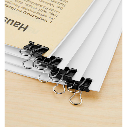 Artikelbild 4 für 12 MAUL Foldbackklammern schwarz 1,3 cm, Artikelnummer 242727