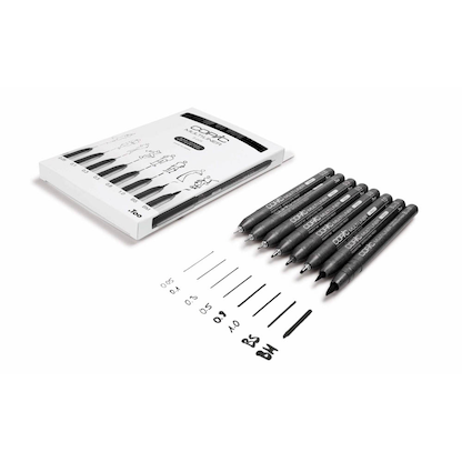 Artikelbild 14 für COPIC® Multiliner Fineliner schwarz 0.05 + 0.1 + 0.3 + 0.5 + 0.8 + 1.0 + BS + BM mm, 8 St., Artikelnummer 361517