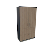 Artikelbild 1 für fm Aktenschrank Sidney, 4260649685723 lavagrau, eiche 2 Fachböden 100,0 x 44,2 x 186,9 cm, Artikelnummer 414344