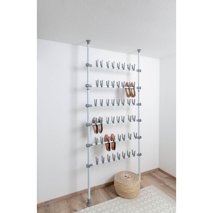 Artikelbild 3 für WENKO Teleskop-Schuhregal Herkules weiß, grau 94,0 x 9,0 x 165,0 - 300,0 cm, 1 St., Artikelnummer 664877