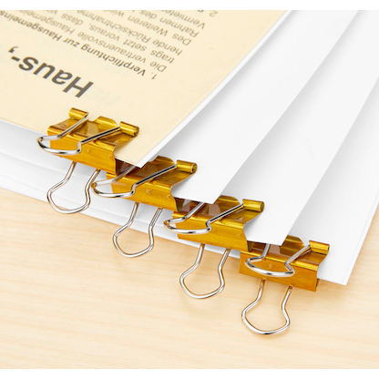 Artikelbild 4 für 12 MAUL Foldbackklammern gold 1,9 cm, Artikelnummer 242776