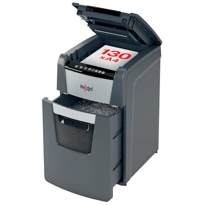 Artikelbild 10 für Rexel AutoFeed+ 130M Aktenvernichter mit Partikelschnitt P-5, 2 x 15 mm, bis 130 Blatt, schwarz, Artikelnummer 390199