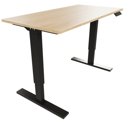 Artikelbild 3 für BISLEY E-StarterTech elektrisch höhenverstellbarer Schreibtisch kendal eiche rechteckig, T-Fuß-Gestell schwarz 140,0 x 60,0 cm, Artikelnummer 412969