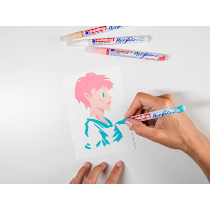 Artikelbild 5 für edding Manga Acrylstifte-Set farbsortiert 1,0 - 2,0 mm, 1 Set, Artikelnummer 512317