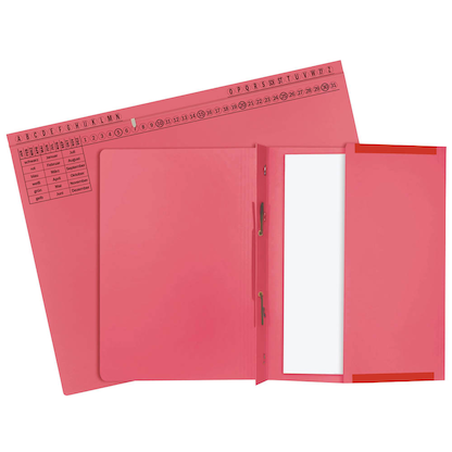 Artikelbild 2 für 25 Exacompta Hängehefter Exaflex Karton rot 1 x Amtsheftung / kaufmännische Heftung, Artikelnummer 111296