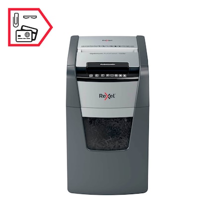 Artikelbild 11 für Rexel AutoFeed+ 130M Aktenvernichter mit Partikelschnitt P-5, 2 x 15 mm, bis 130 Blatt, schwarz, Artikelnummer 390199