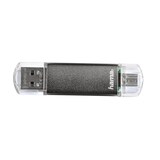 Artikelbild 1 für hama USB-Stick Laeta Twin grau 64 GB, Artikelnummer 322529