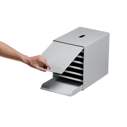 Artikelbild 3 für DURABLE Schubladenbox IDEALBOX PLUS grau 1712001050, DIN A4 mit 7 Schubladen, Artikelnummer 173695