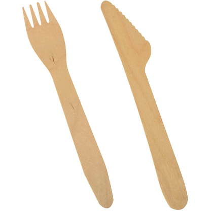 Artikelbild für PAPSTAR Einweg-Besteckset pure, Holz, 1 Set, Artikelnummer 120083