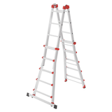 Artikelbild 1 für Hailo Gelenkleiter M80 silber 4x 5 Sprossen, H: 141,0 cm, Artikelnummer 729154