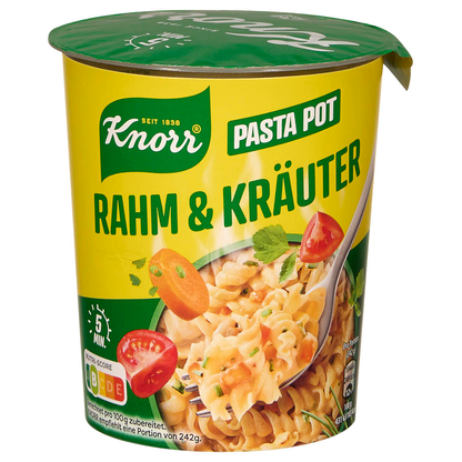 Artikelbild für Knorr® PASTA SNACK RAHM&KRÄUTER Fertiggericht 1 St., Artikelnummer 532558