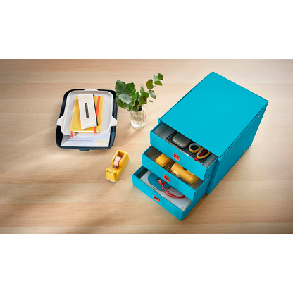 Artikelbild 3 für AKTION: LEITZ Schubladenbox Click & Store Cosy blau 53680061, DIN A4 mit 3 Schubladen mit Prämie nach Registrierung, Artikelnummer 652574