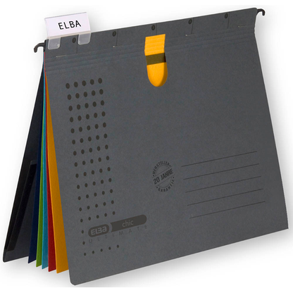 Artikelbild 5 für 3 ELBA Personalhefter chic ULTIMATE Karton anthrazit 5 x kaufmännische Heftung, Artikelnummer 313637