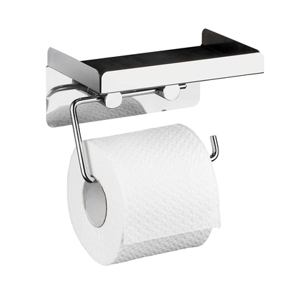 Artikelbild 3 für WENKO Toilettenpapierhalter mit Ablage 2in1 silber, Artikelnummer 813133