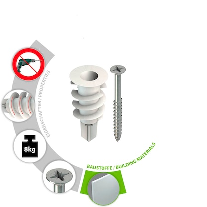 Artikelbild 5 für TOX SPIRAL 068101231 Dübel- und Schrauben-Sortiment Ø 4,5 mm x 32 mm, 50-teilig, Artikelnummer 559399