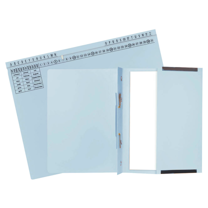 Artikelbild 2 für 25 Exacompta Hängehefter Exaflex Karton hellblau 1 x Amtsheftung / kaufmännische Heftung, Artikelnummer 111308