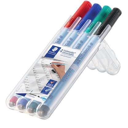 Artikelbild 10 für STAEDTLER Folienstifte farbsortiert non-permanent 4 St., Artikelnummer 532982