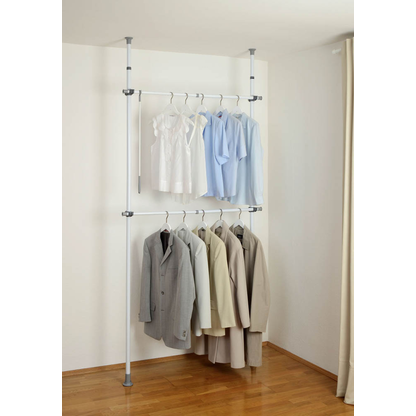 Artikelbild 4 für WENKO Teleskop-Garderobe Herkules 50610100 grau Metall 75,0 - 120,0 x 165,0 - 300,0 cm, Artikelnummer 664914