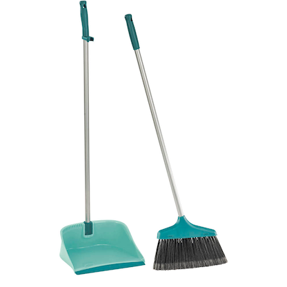 Artikelbild für LEIFHEIT Kehrgarnitur mit langem Stiel Classic türkis Kunststoff 30,0 cm breit, Artikelnummer 952119