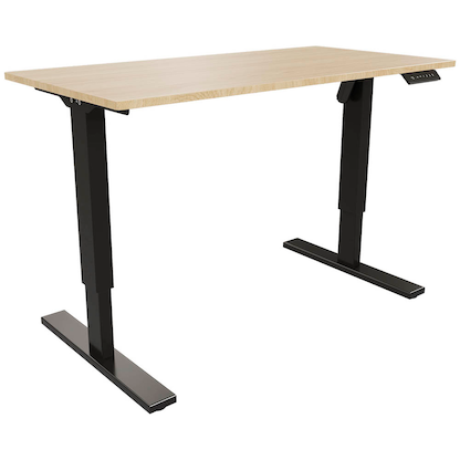 Artikelbild 6 für BISLEY E-StarterTech elektrisch höhenverstellbarer Schreibtisch kendal eiche rechteckig, T-Fuß-Gestell schwarz 140,0 x 60,0 cm, Artikelnummer 412969