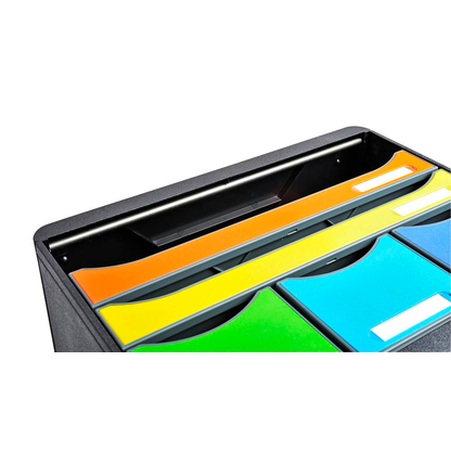 Artikelbild 4 für Exacompta Schubladenbox STORE-BOX rot, orange, gelb, grün, hellblau, violett 306798D, DIN A4 quer mit 6 Schubladen, Artikelnummer 667586