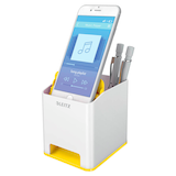 Artikelbild 1 für AKTION: LEITZ Stiftehalter WOW Duo Colour perlweiß/gelb Polystyrol 2 Fächer 9,0 x 10,1 x 10,0 cm mit Prämie nach Registrierung, Artikelnummer 644249