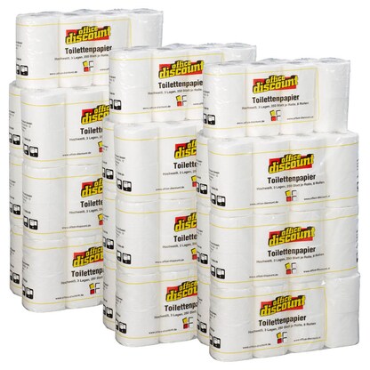 Artikelbild 8 für AKTION: office discount Toilettenpapier 3-lagig, 168 Rollen, Artikelnummer 400460