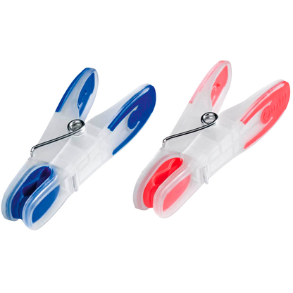 Artikelbild 2 für LEIFHEIT Wäscheklammern blau/transparent und rot/transparent, 25 St., 25 St., Artikelnummer 908044