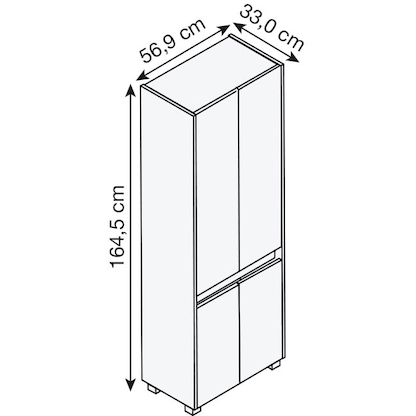 Artikelbild 2 für MÖBELPARTNER Schuhschrank Cosmo, 701779 anthrazit, eiche keine Fachböden 33,0 cm 164,5 cm, Artikelnummer 785933