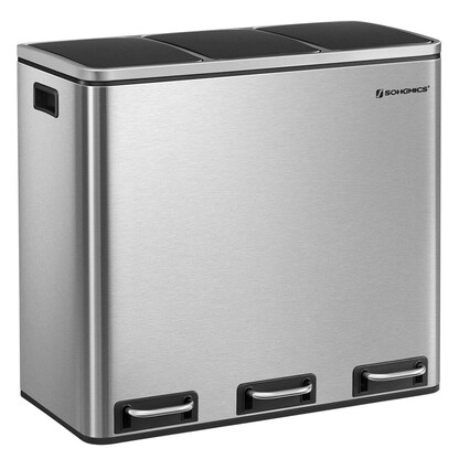 Artikelbild 10 für SONGMICS Mülltrenner 3 x 18,0 l silber, Artikelnummer 262438