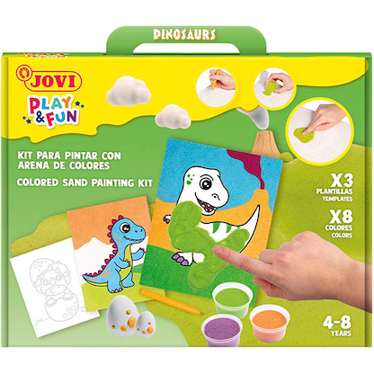 Artikelbild 5 für JOVI Bastelset Play & Fun Sand Painting Kit Dinosaurs mehrfarbig, Artikelnummer 712941