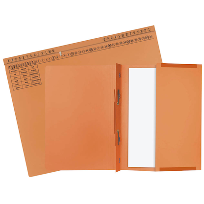 Artikelbild 2 für 25 Exacompta Hängehefter Exaflex Karton orange 1 x Amtsheftung / kaufmännische Heftung, Artikelnummer 111322