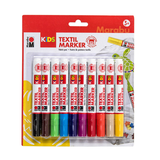 Artikelbild 1 für Marabu KiDS Textilmarker farbsortiert 3,0 mm, 10 St., Artikelnummer 222608