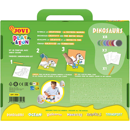 Artikelbild 6 für JOVI Bastelset Play & Fun Sand Painting Kit Dinosaurs mehrfarbig, Artikelnummer 712941