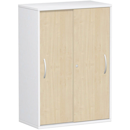 Artikelbild für geramöbel Schiebetürenschrank Flex, S-383502-AW weiß, ahorn 2 Fachböden 80,0 x 42,5 x 118,2 cm, Artikelnummer 877220