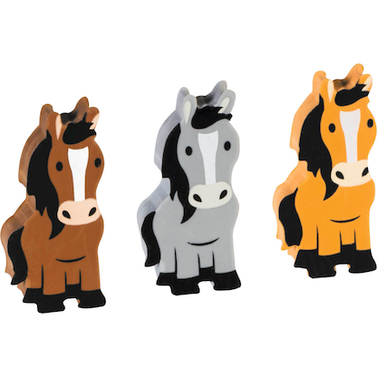 Artikelbild 12 für BRUNNEN Radiergummis Pferde farbsortiert, 3 St., Artikelnummer 926117