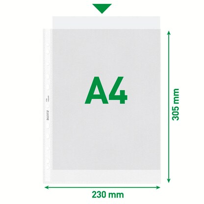 Artikelbild 2 für AKTION: 100 LEITZ Prospekthüllen 4790 DIN A4 transparent genarbt 0,09 mm, Artikelnummer 663957