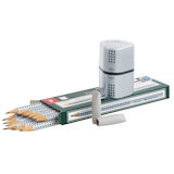 Artikelbild 1 für FABER-CASTELL GRIP 2001 Bleistift-Set HB silber mit Radierer, 1 Set, Artikelnummer 887661