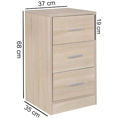 Artikelbild 2 für WOHNLING Nachttisch sonoma-eiche 35,0 x 38,0 x 68,0 cm, Artikelnummer 905994